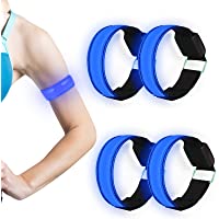 Los mejores  - Banda Reflectante- 4 Piezas Brazalete LED Running- Alta Visibilidad y Ajustable Brazalete Reflectante- Banda Reflectante…